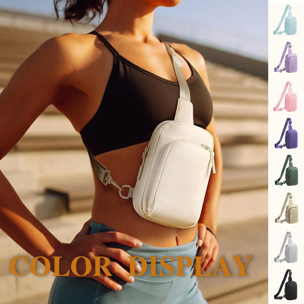 Unisex Basic Solid Color Polyester Waterproof Waist Bags