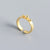 925 Sterling Silver Chic Women Circle Round Silver Polishing Rings