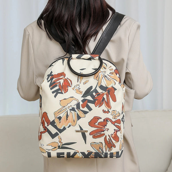 Waterproof Floral Daily Street Shopping Women's Backpack