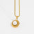 18k Gold Stainless Steel Croissant Natural Shell Pendant Pearl Necklace Wholesale