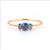 18k Simple Fashion Starry Sky Triple Zircon Copper Ring Wholesale