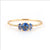 18k Simple Fashion Starry Sky Triple Zircon Copper Ring Wholesale