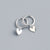 925 Sterling Silver Japanese / Korean Heart Heart Silver Electroplating Stud Earrings