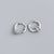 925 Sterling Silver Round Geometric Silver Diamond Inlay Stud Earrings