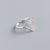 925 Sterling Silver Women Korean Heart Geometric Heart Silver Electroplating Rings