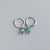 925 Sterling Silver Geometric Silver Diamond Inlay Stud Earrings