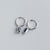 925 Sterling Silver Geometric Silver Diamond Inlay Stud Earrings