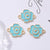 2 PCS/Package 2*2cm Alloy Flower Pendant