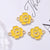 2 PCS/Package 2*2cm Alloy Flower Pendant