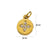 2 PCS/Package 304 Stainless Steel Rhinestones 14K Gold Plated Solid Color Pendant