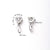 2 PCS/Package 7x7.5mm Hole 2~2.9mm Copper Zircon White Gold Plated Gold Plated Heart Shape Polished Pendant Melon Seed Buckle