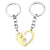 2 Pieces Fashion Heart Shape Cat Stainless Steel Women's Bag Pendant Keychain