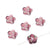 2 Pieces Glass Flower Beads