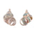 2 Pieces Retro Beach Conch Shell Shell Plating Pendant Jewelry Accessories