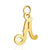 20 PCS/Package 10*17mm 201 Stainless Steel 18K Gold Plated Letter Polished Pendant