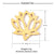 20 PCS/Package 13 * 12mm 16 * 21mm Diameter 12mm 201 Stainless Steel 18K Gold Plated Sun Lotus Pineapple Polished Pendant