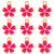 20 PCS/Package 14 * 17mm Alloy Rhinestones Flower Polished Pendant