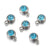 20 PCS/Package 6 * 8mm Hole 1~1.9mm Stainless Steel Rhinestones Round Polished Pendant