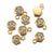 20 PCS/Package 6 * 9.5mm 7 * 9mm Hole 2~2.9mm Stainless Steel Zircon 18K Gold Plated Triangle Hexagon Polished Pendant