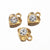 20 PCS/Package 8 * 11mm Diameter 8mm Hole 2~2.9mm Stainless Steel Zircon 14K Gold Plated Star Heart Shape Polished Pendant