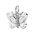 20 Pcs/package Cute Animal Square Butterfly Alloy Plating Inlay Pendant Jewelry Accessories