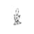 20 Pcs/package Cute Animal Square Butterfly Alloy Plating Inlay Pendant Jewelry Accessories