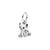 20 Pcs/package Cute Animal Square Butterfly Alloy Plating Inlay Pendant Jewelry Accessories