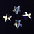 20 Pcs/package Simple Style Star Heart Shape Snowflake Crystal Glass Plating Jewelry Accessories