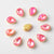 20 Pcs/package Simple Style Water Droplets Metal Plating Inlay Jewelry Accessories