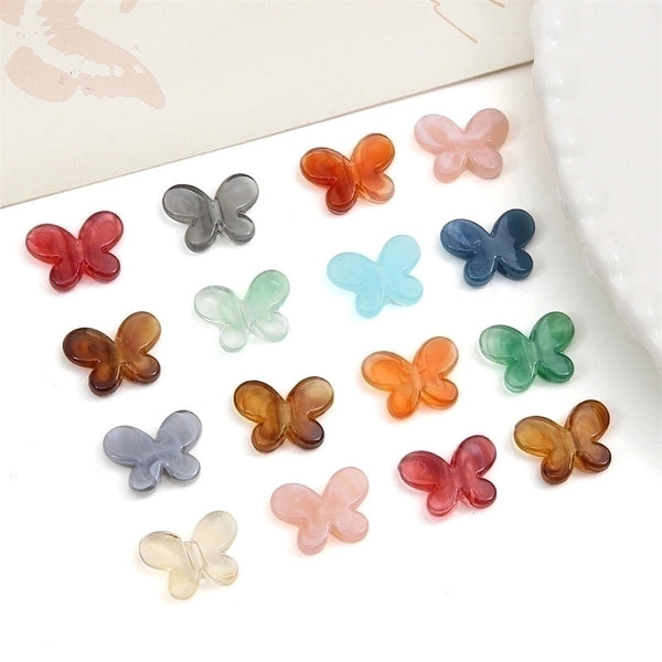 20 Pieces Arylic Butterfly Beads