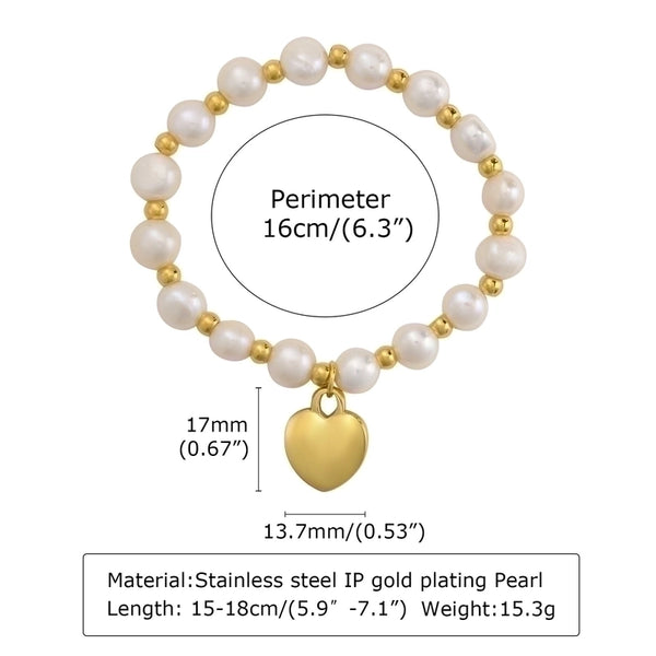 201 Stainless Steel Fashion Freshwater Pearl Bracelets