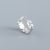 925 Sterling Silver Women Korean Geometric Leaf Silver Irregular Rings