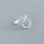 925 Sterling Silver Women Korean Geometric Geometric Silver Gold Plating Rings