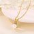 Korean Women Animal Titanium Steel Diamond Inlay Necklaces