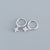 925 Sterling Silver Minimalist Petal Flower Silver Diamond Inlay Stud Earrings