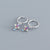 925 Sterling Silver Cute & Edgy Cross Silver Diamond Inlay Stud Earrings