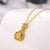 Korean Women Lute Titanium Steel Diamond Inlay Necklaces