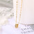 Korean Women Titanium Steel Diamond Inlay Necklaces