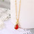 Korean Women Titanium Steel Diamond Inlay Necklaces