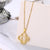 Korean Women Four-leaf Clover Titanium Steel Diamond Inlay Necklaces