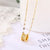 Korean Women Titanium Steel Diamond Inlay Necklaces