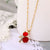 Korean Women Gourd Titanium Steel Diamond Inlay Necklaces