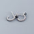 925 Sterling Silver Minimalist Circle Round Silver Diamond Inlay Stud Earrings