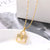 Korean Women Titanium Steel Diamond Inlay Necklaces