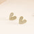 Women Heart Alloy Electroplating Stud Earrings