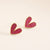 Women Heart Alloy Electroplating Stud Earrings