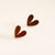 Women Heart Alloy Electroplating Stud Earrings