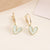 Women Heart Alloy Electroplating Stud Earrings