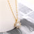 Korean Women Snowflake Titanium Steel Diamond Inlay Necklaces