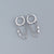 925 Sterling Silver Women Tassel Silver Diamond Inlay Stud Earrings